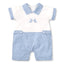 Kissy Kissy - Pique Baby Bunnies - Short Playsuit With Collar - White/Lt Blue