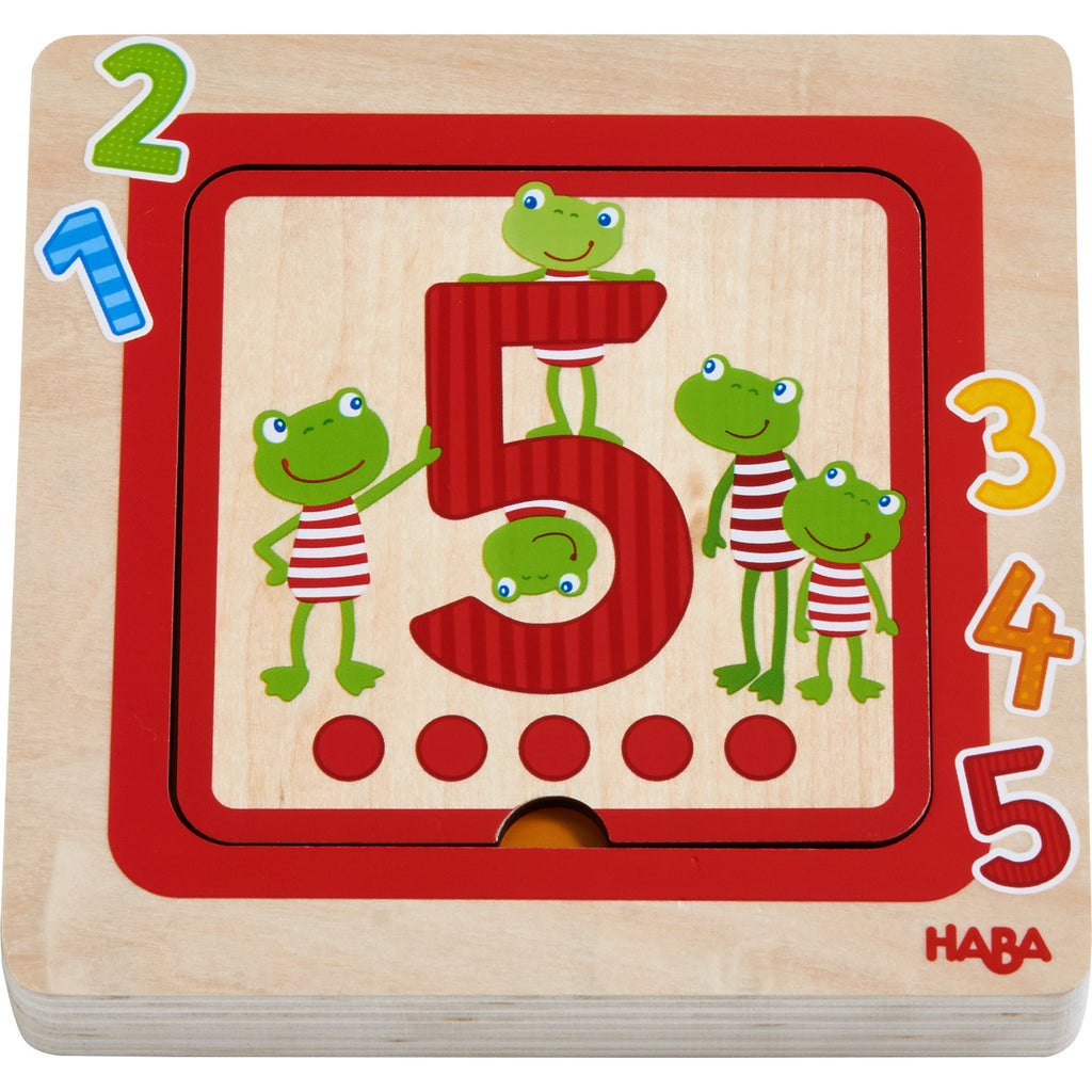 Haba - Counting Friends Wood Layering Puzzle 1 to 5