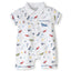 Kissy Kissy - Aviators Print Short Playsuit with Collar