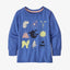 Patagonia - Baby L/S Graphic Organic T-Shirt - Taiga Type: Float Blue