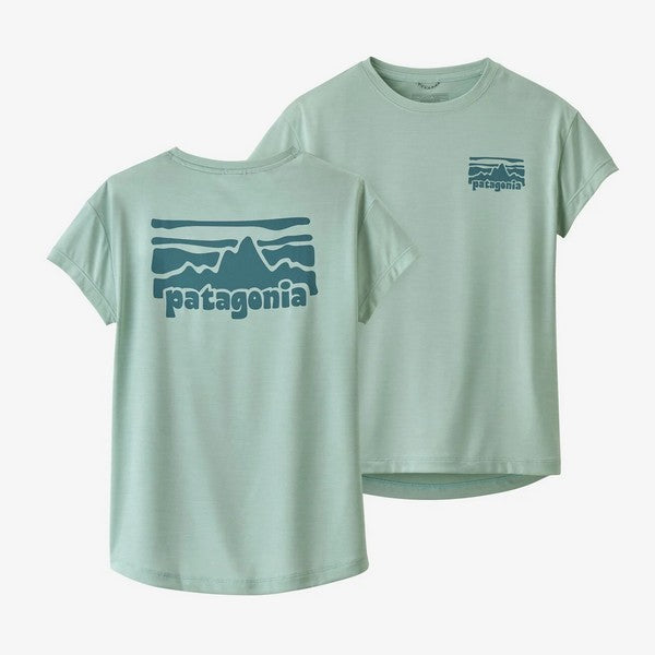Patagonia - Girls' Capilene Cool Daily T-Shirt - Fitz Roy Rambler: Lite Distilled Green