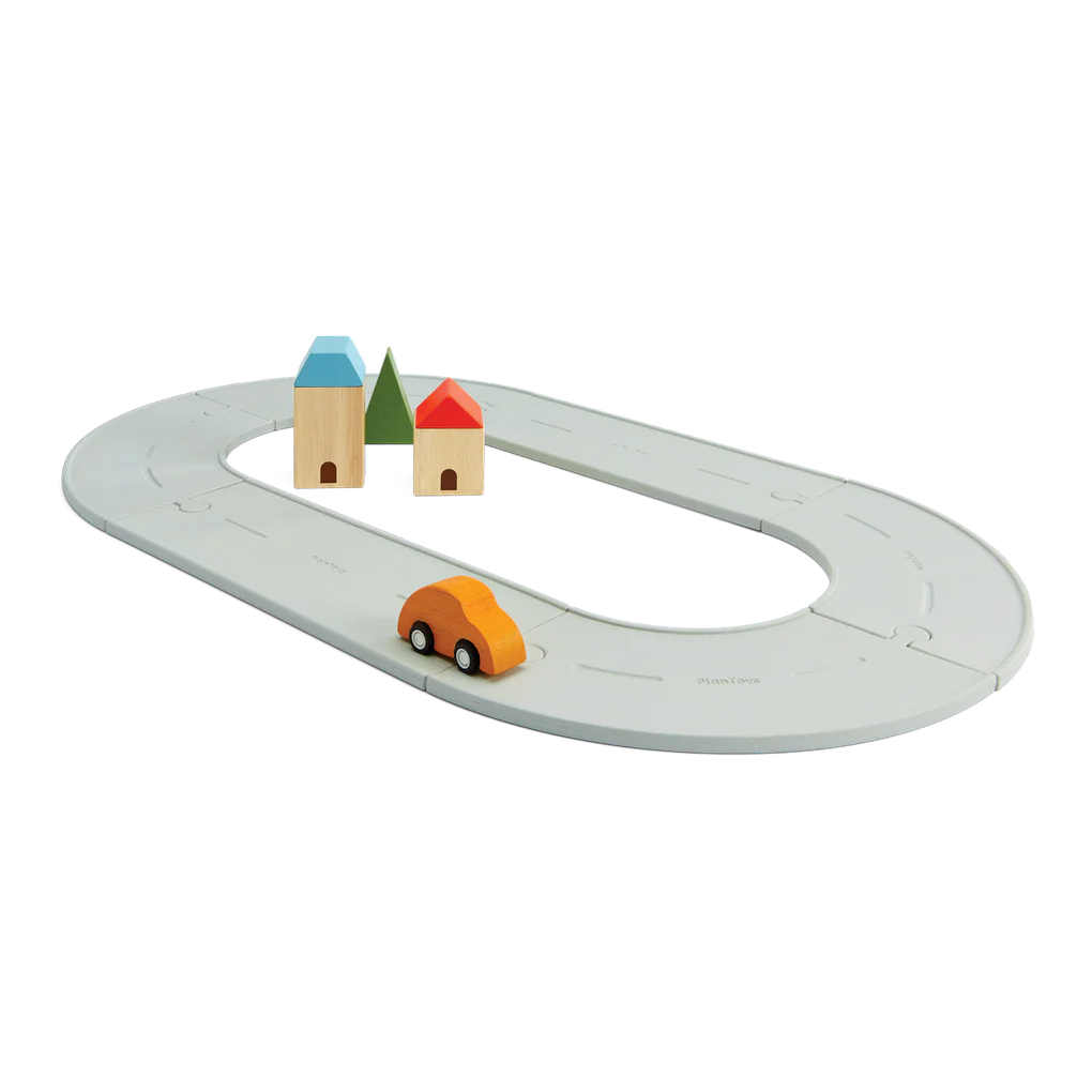 Plan Toys -Rubber Road and Rail Set - Small