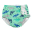 Green Sprouts - Eco Snap Swim Diaper with Gussets - Seafoam Simple Dino