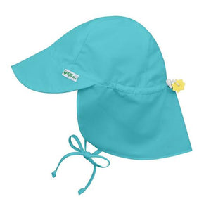 Green Spouts - Flap Sun Protection Hat - Aqua
