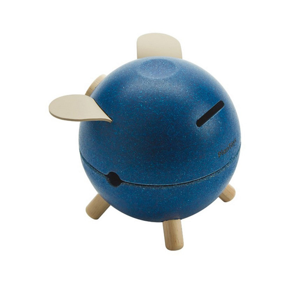 Plan Toys - Piggy Bank - Blue - Orchard Collection