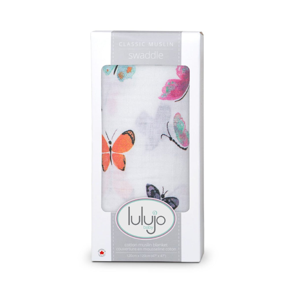 Lulujo - Butterfly Cotton Swaddle