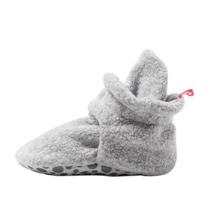 Zutano - Cozie Fleece Gripper Baby Bootie - Gray Heather