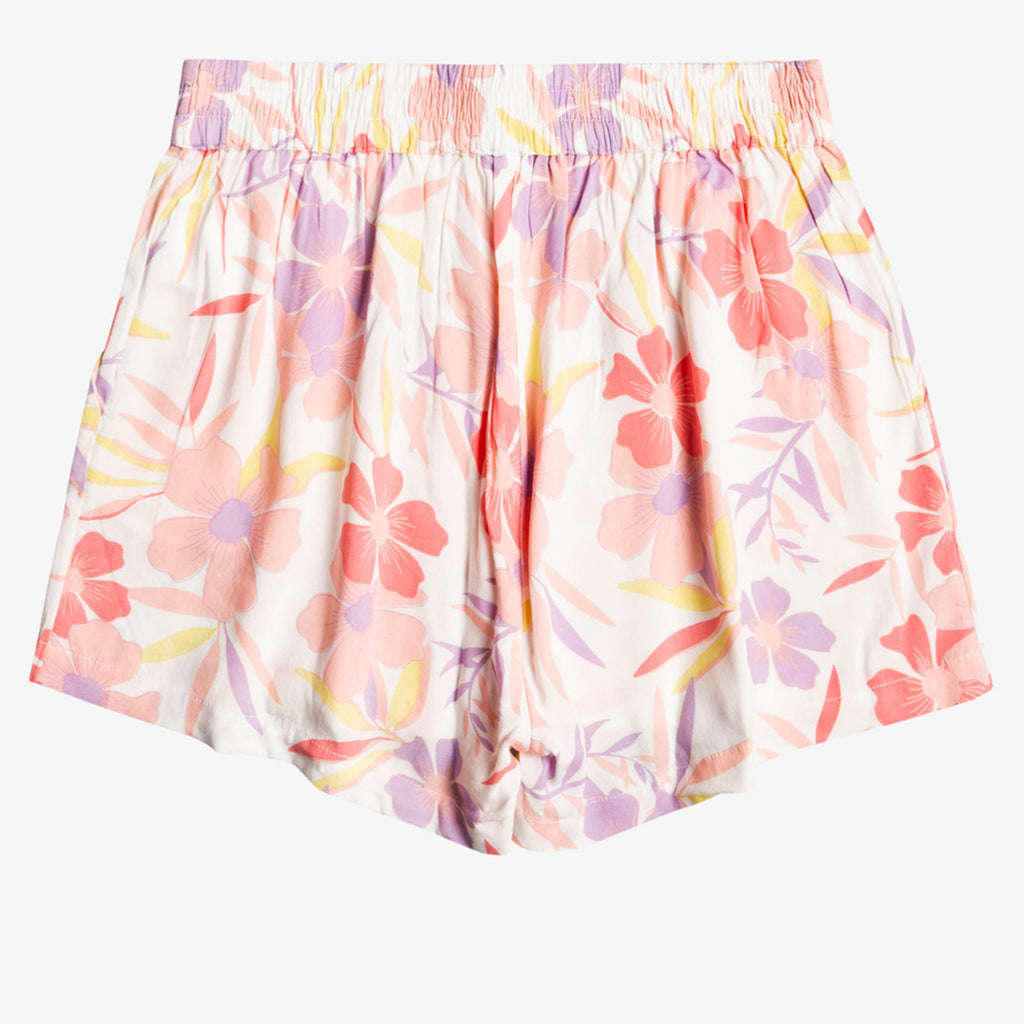 Roxy - Girl's 4-16 Unfinished Song Viscose Shorts - Snow White Tropical Trip