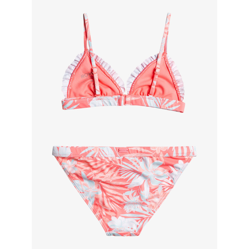 Roxy - Girl's 8-16 Seasons Change Bralette Bikini Set - Strawberry Pink Petal Party