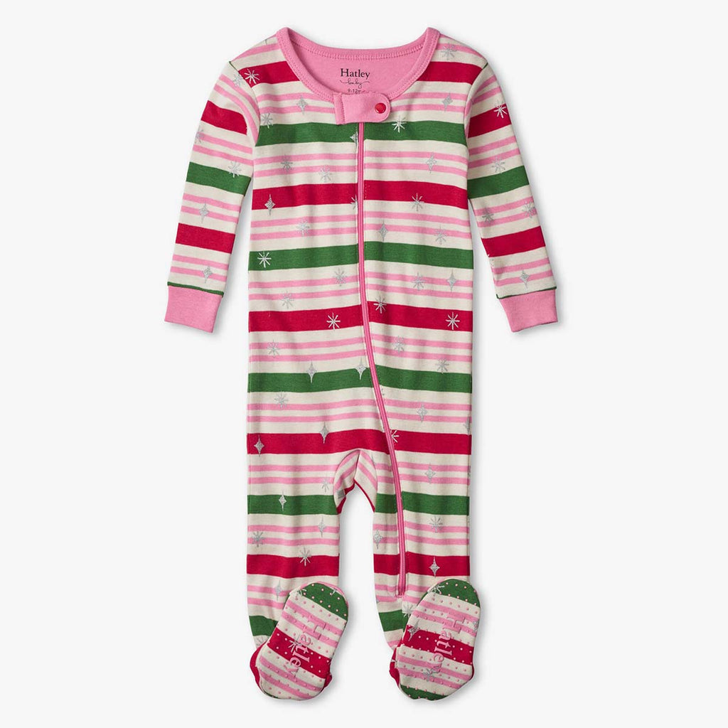 Hatley - Candy Stripes Footed Coverall