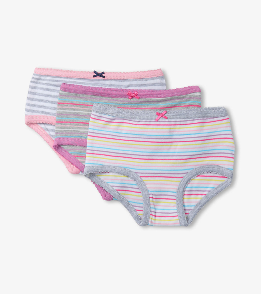 Hatley -  Vibrant Stripes Girls Hipster Underwear 3 pack