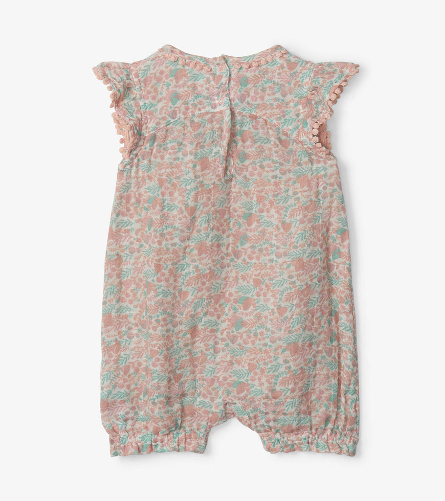 Hatley - Mini Floral Garden Baby Flutter Sleeve Shortall