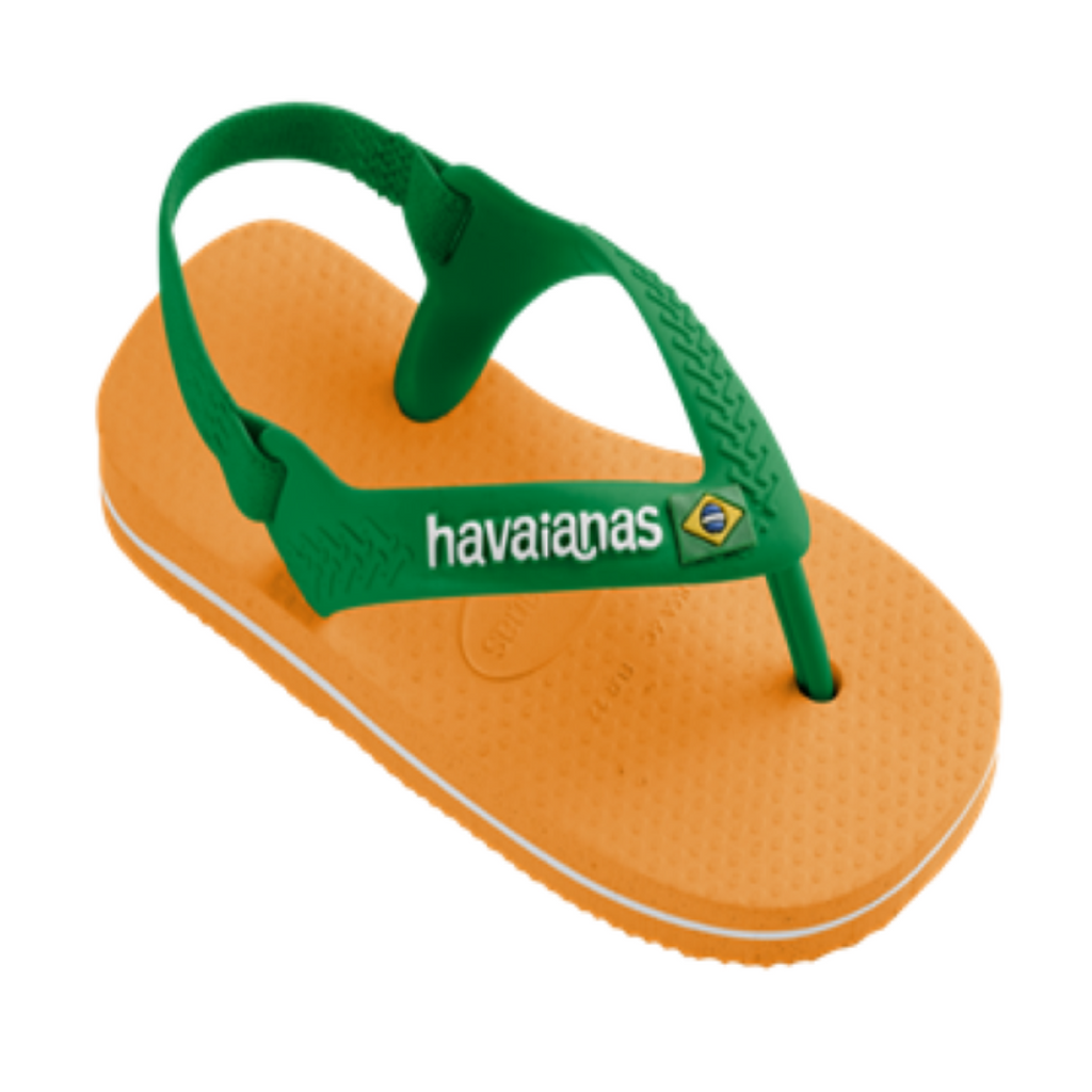 Havaianas Baby Brazil Logo Flip Flop Orange Citrus