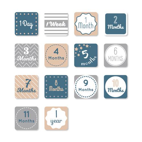 Lulujo - I Will Move Mountains Baby’s First Year Milestone Blanket Set